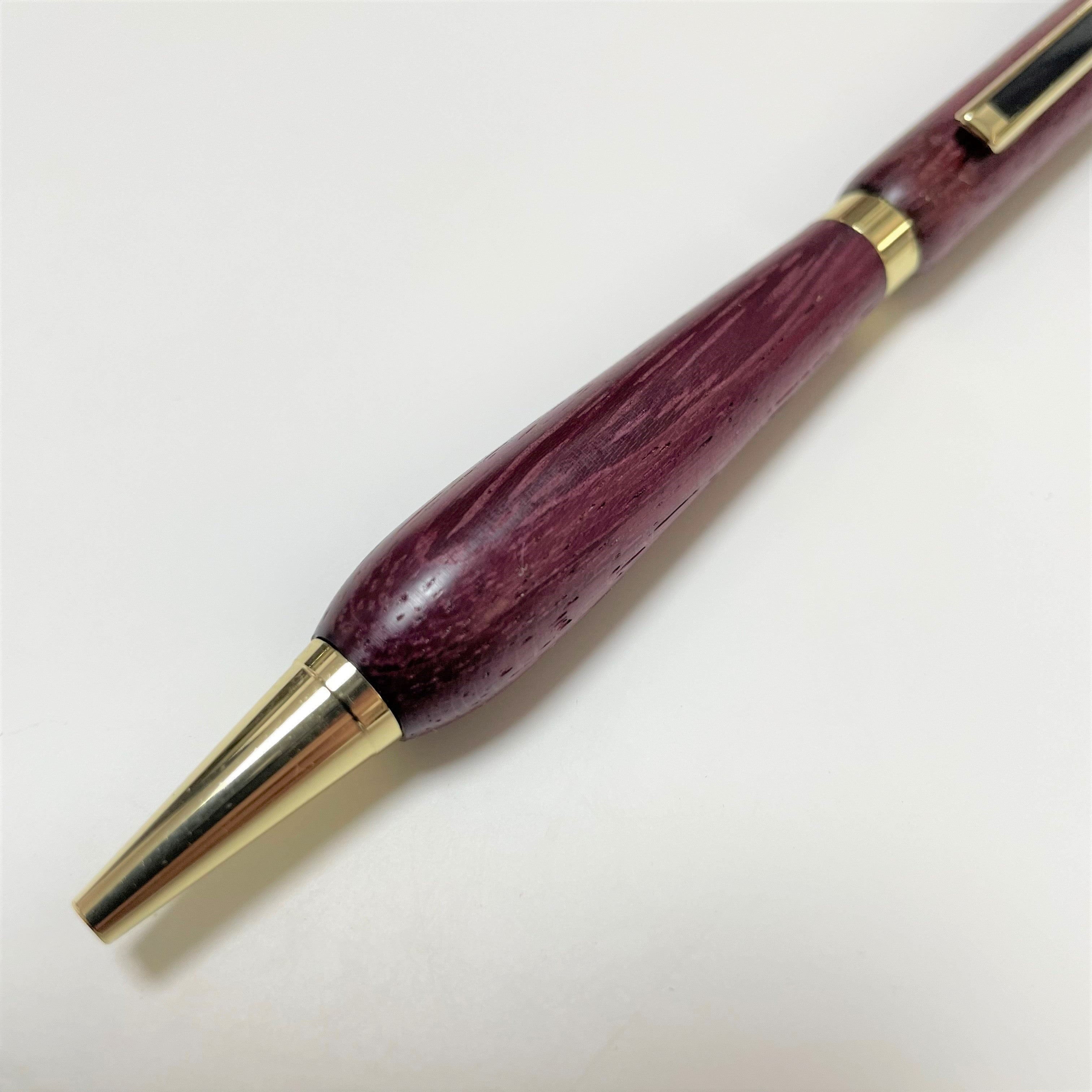 Purpleheart Wood Pen / Slim Tapered Barrel / [PP]