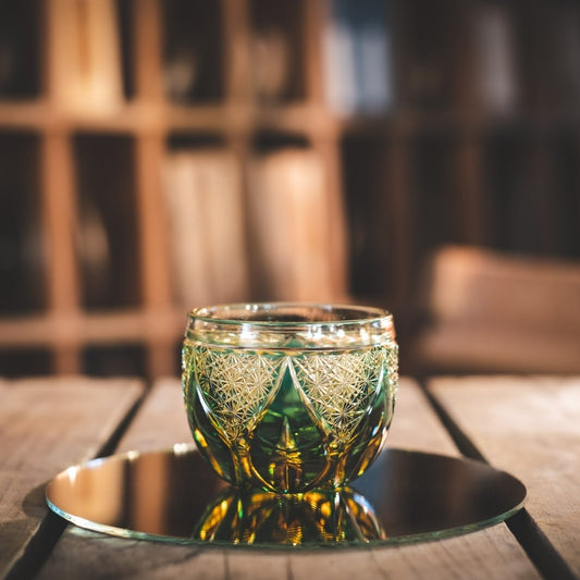 Sake Glass / Shizuku / Green Amber