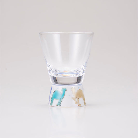 Kutani Japanese Shot Glass / Moonlight Camel