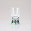 Kutani Japanese Shot Glass / Blue Camellia Sasanqua
