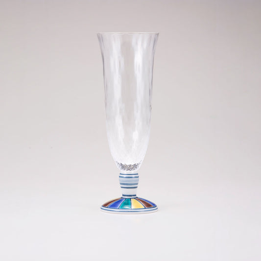 Kutani Japanese Bire Glass / Pattern coloré 1 / Plaid