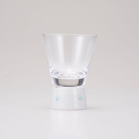 Kutani Shot Glassy Glass / Cat Holiday