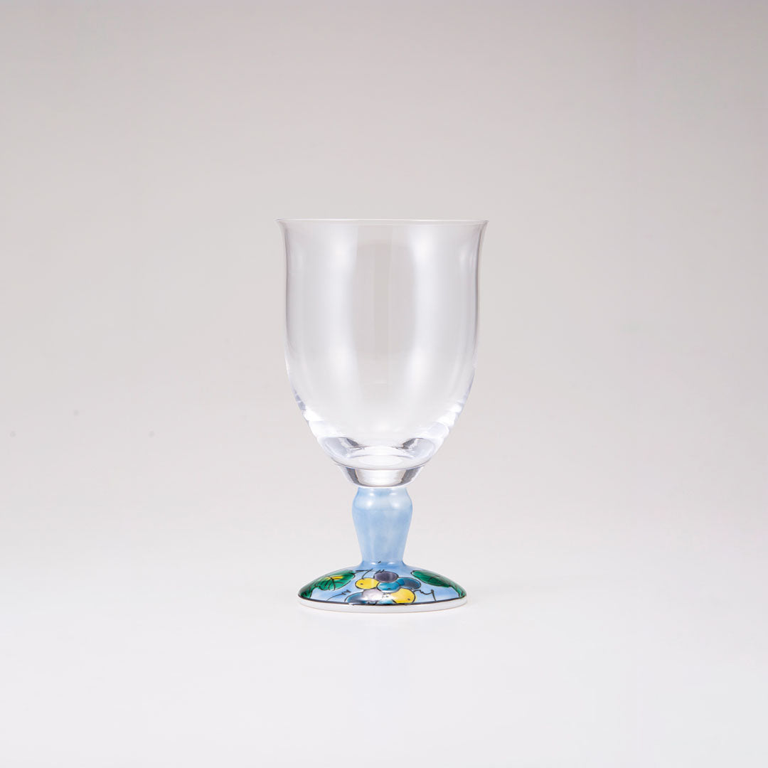 Kutani Japanese Glass / Blue Grape / Plain