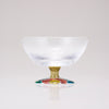 Kutani Japanese Dessert Glass / Camellia Sasanqua / Diagonal