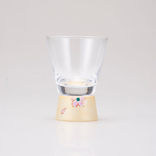 Kutani Japanese Shot Glass / Gold Cherry Blossom