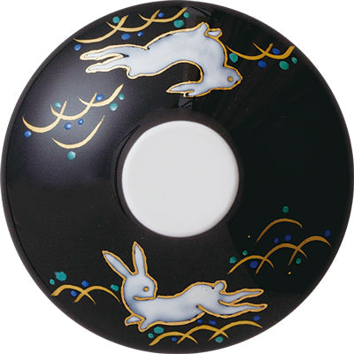 Kutani แก้วญี่ปุ่น / กระต่ายสีดำ / ธรรมดา